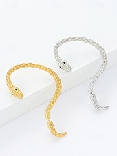 halpa Muotiasusteet-Naisten halloween-käärmekorvakorut – goottilainen käärmekorvakoru, jossa vihreät kristallisilmät, punk-tyyliset korut naamiaisiin ja cosplayhin