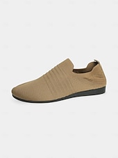 economico Sneakers da donna-sneakers slip-on flyknit da donna: scarpe casual leggere e traspiranti per camminare, viaggiare, Natale e per tutti i giorni
