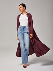 economico Abiti floreali-Abito da donna casual boho maxi a vita media in lyocell rosso vino, comodo e traspirante, con cintura regolabile