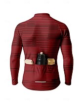 Voor heren Tops Wielrenshirt Grafisch Geometrisch Abstract Lange mouw Fietsen Shirt Kleding Bovenlichaam met 3 achterzakken Zon Zonbescherming Sneldrogend Reflecterende strips Sport Rood Kleding voordelige Heren shirts-Voor heren Tops Wielrenshirt Grafisch Geometrisch Abstract Lange mouw Fietsen Shirt Kleding Bovenlichaam met 3 achterzakken Zon Zonbescherming Sneldrogend Reflecterende strips Sport Rood Kleding