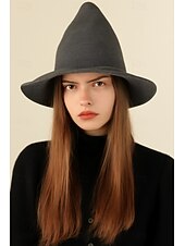 cheap Halloween Accessories-Women&#039;s Witch Hat – Knitted Pointed Halloween Costume Hat for Cosplay and Party Wear