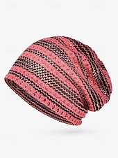 abordables Chapeaux pour femmes-Bonnet ample en tricot de dentelle pour femme – bonnet en polyester léger et respirant pour le printemps, l&#039;automne, les promenades en plein air et les tenues décontractées quotidiennes