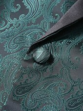 billige Herrevest-Herre سترة Veste Gilet Feriereise Fest Virksomhet Mote Fritid Vår Høst Lomme Knapper Polyester Bekvem Paisly Enkelt Brystet Enn-knapp Knaphul Normal Mørkegrønn Vest