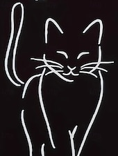 billige -Dame Bukser Leggings Koselige leggings Gatemote Fritid Full lengde Høy Midje Katt Elastisk midje Trykt mønster Pusteevne Bekvem Elastisk Feriereise Gate Dagligdagstøy Svart Sommer Vår Høst Normal