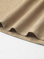ieftine Rochie simplă-Pentru femei Rochie Mini Rochii Tip Cămașă Clasic Modern În aer liber Vacanță Sfârșit de săptămână Fit regulat Simplu Manșon Lung Guler Cămașă Negru Albastru piscină Mov Kaki Toamnă
