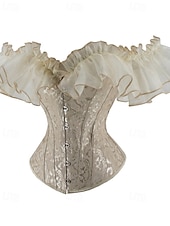 Χαμηλού Κόστους Κορσέδες-Γυναικεία Κορσέδες Shapewear Μέσης Cincher Διαμορφωτικός Ρουχισμός Σέξι κορσέ Σέξι Γλυκός Μονόχρωμες Σουρωτά Εξώπλατο Διακοπές Δρόμος Ημερομηνία Αμάνικο Κορσές Μαύρο Λευκό Μπεζ Άνοιξη Φθινόπωρο