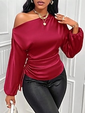 نسائي قميص أنيقة متأنق بقعة سهل أنيق كاجوال كم طويل جفاء قمصان عادية مناسب للبس اليومي مناسب للخارج غير المتماثلة أصفر وردي بلاشيهغ أحمر مشمشي الربيع الخريف رخيصةأون قمصان أنيقة-نسائي قميص أنيقة متأنق بقعة سهل أنيق كاجوال كم طويل جفاء قمصان عادية مناسب للبس اليومي مناسب للخارج غير المتماثلة أصفر وردي بلاشيهغ أحمر مشمشي الربيع الخريف