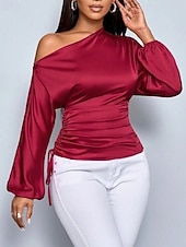 نسائي قميص أنيقة متأنق بقعة سهل أنيق كاجوال كم طويل جفاء قمصان عادية مناسب للبس اليومي مناسب للخارج غير المتماثلة أصفر وردي بلاشيهغ أحمر مشمشي الربيع الخريف رخيصةأون قمصان أنيقة-نسائي قميص أنيقة متأنق بقعة سهل أنيق كاجوال كم طويل جفاء قمصان عادية مناسب للبس اليومي مناسب للخارج غير المتماثلة أصفر وردي بلاشيهغ أحمر مشمشي الربيع الخريف