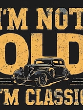 preiswerte Lustige T-Shirts für Männer-Männer Klassiker Auto T-Shirt Ich Bin Nicht Alt Ich Bin klassisch Retro Grafik T-Shirt Kurze Ärmel Lustiges Auto Liebhaber Geschenk