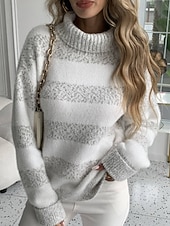 Naisten Neulos Pusero Vapaa-aika Pehmeä Raidoitettu Joustin Poolokaulus Kudottu Pitkähihainen Tavalliset topit Neuloa Päivittäin Pyhäpäivä Viikonloppu Vaalean vihreä Punastuvan vaaleanpunainen Syksy halpa Kiinteät värit-Naisten Neulos Pusero Vapaa-aika Pehmeä Raidoitettu Joustin Poolokaulus Kudottu Pitkähihainen Tavalliset topit Neuloa Päivittäin Pyhäpäivä Viikonloppu Vaalean vihreä Punastuvan vaaleanpunainen Syksy