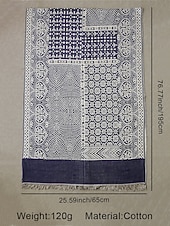 billige Slips og sløyfe for menn-Herreskjerf i bomull med etnisk paisleymønster, mykt og lett sjal, julegave til ham, fritids- og høytidsklær