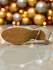 levne Boty na latinskoamerické tance-Dámské saténové boty na latinskoamerické tance s otevřenou špičkou a kamínkovými detaily, elegantní a třpytivý design, ideální na Gatsby párty a taneční plesy