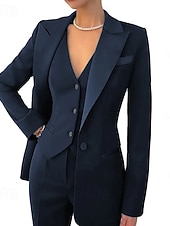 preiswerte Blazer &amp; Westen-schwarz-weißer Damenblazer Sportmantel Strukturjacke Mutter der Braut elegantes Langarmoberteil mit Knöpfen