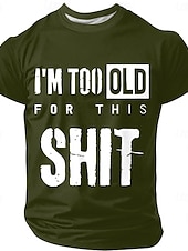 voordelige Grappige T-shirts voor mannen-Voor heren Grappig jargon T-shirt Korte mouw T-shirt 3D-afdrukken Strakke ronde hals Overhemd Modieus Dagelijks Straat Dagelijks Zwart Rood blauw Zomer Lente Kleding S M L XL XXL XXXL