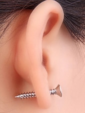 お買い得  ファッションアクセサリー-女性用ハロウィンステンレススチール製スクリューイヤリング - コスチュームパーティーやコスプレに最適なパンクゴシックスタッドジュエリー