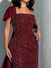  Sheath Column Sweep Brush Train Floor Length Prom Dresses Evening Gown Ball Gown Formal Dress Elegant Glittering Celebrity Style Sleeveless Off Shoulder Garden Party Wedding Stretch Satin with Ruched