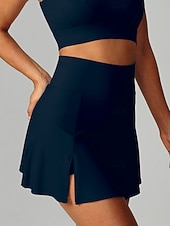 Dame الالتفاف A-linje Mote Fritid Mini Høy Midje Skjørt عادي 2 i 1 Elastisk Sport & Utendørs Daglig Svart Hvit Rosa Blå Sommer Polyester billige Aktive skjørt-Dame الالتفاف A-linje Mote Fritid Mini Høy Midje Skjørt عادي 2 i 1 Elastisk Sport & Utendørs Daglig Svart Hvit Rosa Blå Sommer Polyester