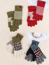 abordables Accessoires de Noël-gants d&#039;hiver tricotés pour femmes avec fonction écran tactile, mitaines en laine chaudes en plusieurs couleurs, cadeau de Noël pour l&#039;extérieur, vêtements décontractés et de vacances