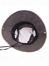 tanie Czapki męskie-Męski kapelusz safari z ochroną przeciwsłoneczną – oddychający, siateczkowy kapelusz wędkarski z szerokim rondem i paskiem pod brodą, idealny na piesze wędrówki, kemping i podróże