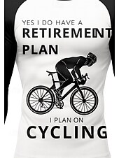 abordables Maillots pour hommes-Homme Maillot de cyclisme Maillot de descente Géométrique Lettres &amp; Chiffres manche longue Cyclisme Maillot Top avec 3 poches arrière Séchage Rapide Doux Confortable Évacuation de l&#039;Humidité Des