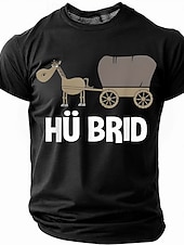  Tricou grafic amuzant pentru bărbați HÜ BRID - Înapoi la joke tricou cu mânecă scurtă