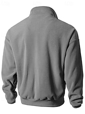 economico Giubbotti Casual-Per uomo Giacca Invernale Giacca in Pile Giacca Casual Vacanza Quotidiano Calore Termico Tasca Pile Autunno Inverno Semplice Moda Streetwear Collo alla coreana Regolare Nero Cachi Verde militare