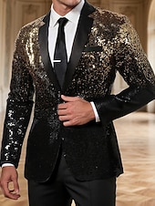 رجالي سترة عمل حفلة كوكتيل حفلة الزفاف موضة كاجوال الربيع الخريف بوليستر تدريجي ترتر جيب مريح صدر فردي سترة رياضية أزرق أرجواني ذهبي أخضر رخيصةأون سترات كلاسيكية للرجال-رجالي سترة عمل حفلة كوكتيل حفلة الزفاف موضة كاجوال الربيع الخريف بوليستر تدريجي ترتر جيب مريح صدر فردي سترة رياضية أزرق أرجواني ذهبي أخضر