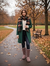 preiswerte Schnee- und Winterstiefel-Damen-Winterstiefel mit halbhoher Schafthöhe und weichem Fleecefutter – warme und gemütliche Schneestiefel für den lässigen Winterlook