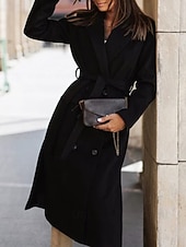 Női Hétköznapi dzseki Melegen tartani Kényelmes Zseb Gombok Divat Szabadtéri Sima Alkalmi Hétvége Egysoros Szokványos Hajtóka Normál Hosszú ujj Felsőruházat Fekete Fehér Arcpír rózsaszín Ősz Tél olcso Trench Coats-Női Hétköznapi dzseki Melegen tartani Kényelmes Zseb Gombok Divat Szabadtéri Sima Alkalmi Hétvége Egysoros Szokványos Hajtóka Normál Hosszú ujj Felsőruházat Fekete Fehér Arcpír rózsaszín Ősz Tél