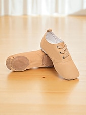cheap Practice Dance Shoes-Women's Green Canvas Lace-Up Jazz Shoes - Lightweight Soft Sole Dance Sneakers for Practice and Stage Performance