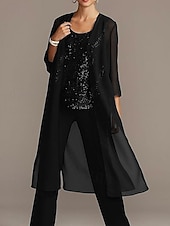 economico impacchi della madre-Shrug in Chiffon a Manica Trequarti Cappotto per Festa Sera Madre della Sposa Invitati al Matrimonio Semplice Wrap Nuziale in Colore Puro per impressionare