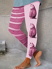 Χαμηλού Κόστους Ζωικά Εκτυπώματα-Γυναικεία Κολάν Διακοπές Βίντατζ Μοντέρνα Πλήρες μήκος Ψηλή Μέση Γραφική Γάτα Εκτύπωση Διατηρείτε Ζεστό Moale Αναπνέει Ελαστικό Καθημερινά ΕΞΩΤΕΡΙΚΟΥ ΧΩΡΟΥ Διακοπές