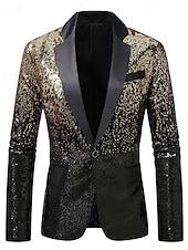 رجالي سترة عمل حفلة كوكتيل حفلة الزفاف موضة كاجوال الربيع الخريف بوليستر تدريجي ترتر جيب مريح صدر فردي سترة رياضية أزرق أرجواني ذهبي أخضر رخيصةأون سترات كلاسيكية للرجال-رجالي سترة عمل حفلة كوكتيل حفلة الزفاف موضة كاجوال الربيع الخريف بوليستر تدريجي ترتر جيب مريح صدر فردي سترة رياضية أزرق أرجواني ذهبي أخضر