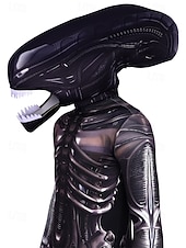 olcso Férfi jelmezek-Alien Xenomorf Maszk Jelmez Body Borzalom Ijesztő jelmez Filmsztár jelmez for Férfi Felnőttek Mindszentek napja Farsang Teljesítmény Parti