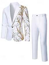 رجالي سترة الدعاوى عمل حفلة كوكتيل حفلة الزفاف 2 قطعتين موضة كاجوال الربيع الخريف بوليستر شجرة جيب Buttons مريح صدر فردي سترة رياضية أسود أبيض أحمر أزرق البحرية رخيصةأون سترات كلاسيكية للرجال-رجالي سترة الدعاوى عمل حفلة كوكتيل حفلة الزفاف 2 قطعتين موضة كاجوال الربيع الخريف بوليستر شجرة جيب Buttons مريح صدر فردي سترة رياضية أسود أبيض أحمر أزرق البحرية