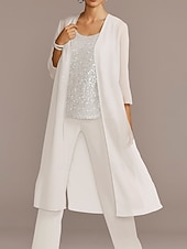 economico impacchi della madre-Shrug in Chiffon a Manica Trequarti Cappotto per Festa Sera Madre della Sposa Invitati al Matrimonio Semplice Wrap Nuziale in Colore Puro per impressionare