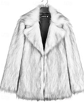 tanie Futra i skórzane-Damskie Płaszcz Płaszcz ze sztucznego futra Zatrzymujący ciepło Wygodny Futra i skóry Moda Wzór tie-dye Urlop Ulica Wyjściowe Weekend Długie Wieczorne Regularny Długi rękaw Odzież wierzchnia