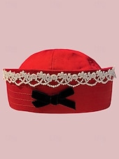 tanie Kapelusze damskie-Damska czapka marynarska z napisem z kryształków, stylowa czapka do strojów K-pop, na bal maskowy i jako dodatek do kostiumów scenicznych