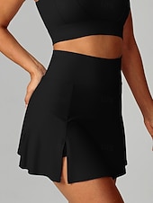 Dame الالتفاف A-linje Mote Fritid Mini Høy Midje Skjørt عادي 2 i 1 Elastisk Sport & Utendørs Daglig Svart Hvit Rosa Blå Sommer Polyester billige Aktive skjørt-Dame الالتفاف A-linje Mote Fritid Mini Høy Midje Skjørt عادي 2 i 1 Elastisk Sport & Utendørs Daglig Svart Hvit Rosa Blå Sommer Polyester