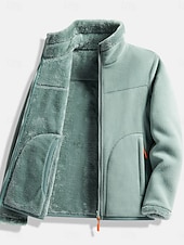 billige Fleece-fôrede jakker-Dame Sherpa jakke Bekvem Pustende Glidelås Lomme Fritid عادي Feriereise Gate Avslappet Dagligdagstøy Enkeltkneppet Normal Høy krage Normal Langermet Yttertøy Rosa Lilla Fuksia Vår Høst