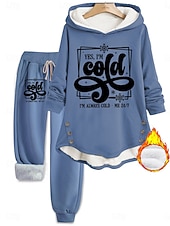 economico Tute da donna-Per donna Quotidiano Felpa con Cappuccio Manica Lunga Con Cappuccio Grafico Lettera Coulisse Stampato All&#039;aperto Casuale Quotidiano Nero Rosa Blu Autunno Vestibilità regolare