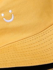 billiga Kvinnors hattar-Damhatt med vändbar smiley-ansikte, avslappnad solhatt i bomull för utomhusresor, strand och vardagsbruk