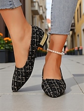 baratos Sapatilhas de mulher-sapatilhas femininas de salto baixo com estampa floral colorida e detalhes metálicos - calçados confortáveis de estilo vintage artístico para streetwear de outono e passeios pela cidade