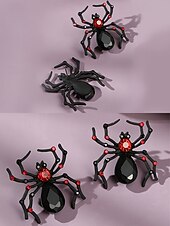 お買い得  ハロウィンアクセサリー-女性用ハロウィンスパイダー＆コウモリドロップイヤリング - コスチュームパーティー、コスプレ、ナイトウェアに最適なゴシックパンク合金製ダングルジュエリー