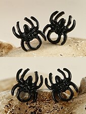 お買い得  ハロウィンアクセサリー-女性用ハロウィンスパイダー＆コウモリドロップイヤリング - コスチュームパーティー、コスプレ、ナイトウェアに最適なゴシックパンク合金製ダングルジュエリー