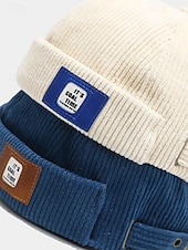 cheap Men's Hats-Men's Corduroy Brimless Beanie Hat, Retro Docker Cap with Adjustable Strap, Casual Streetwear Skullcap for Fall and Winter