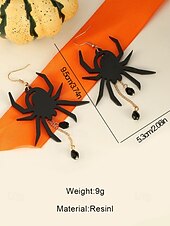 お買い得  ハロウィンアクセサリー-女性用ハロウィンスパイダー＆コウモリドロップイヤリング - コスチュームパーティー、コスプレ、ナイトウェアに最適なゴシックパンク合金製ダングルジュエリー