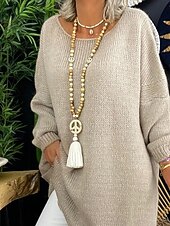 abordables Collier pour femme-Collier long à pompon en perles pour femme avec pendentif étoile, bijoux bohème en perles de bois pour tenues décontractées, vêtements de plage et fêtes