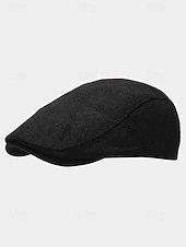 abordables Chapeaux pour hommes-Casquette plate en lin et coton respirant pour homme, chapeau gavroche vintage classique pour tenue décontractée, conduite et activités de plein air