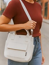 abordables Cabas et fourre-tout-Sac fourre-tout en velours côtelé pour femme avec bandoulière – Sac à main vintage décontracté pour le travail, les voyages, le shopping et le quotidien